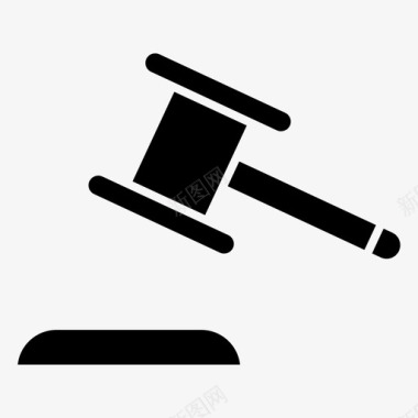 司法法庭木槌图标图标