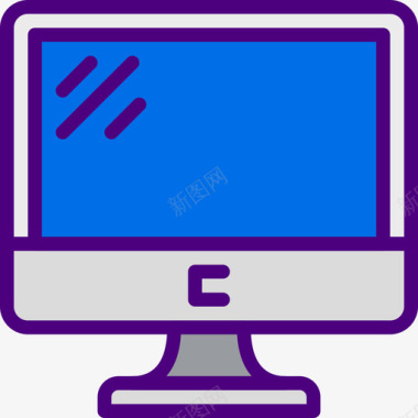 Pc屏幕设备32线性颜色图标图标
