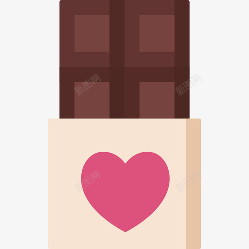 巧克力爱51平的图标svg_新图网 https://ixintu.com 巧克力 平的 爱51