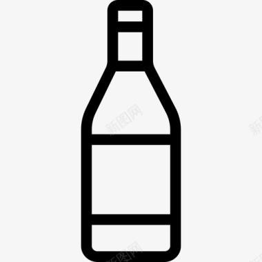 瓶28号酒吧直线型图标图标