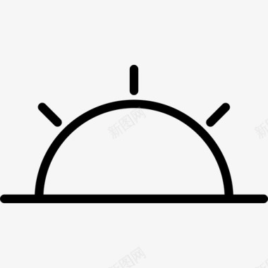 太阳125号天气直线型图标图标