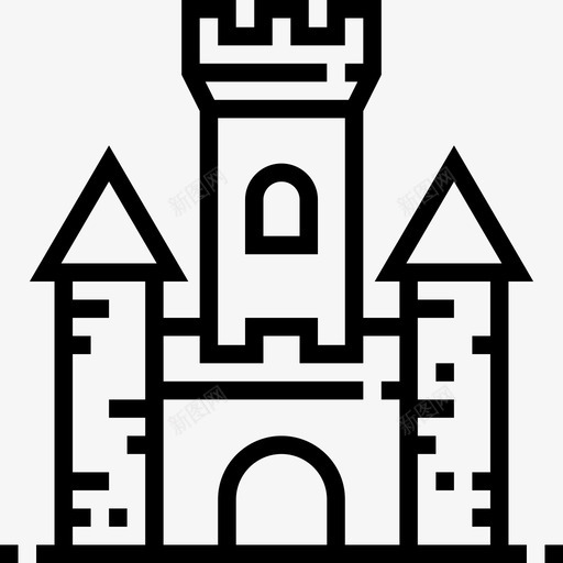 弹性城堡马戏团元素2直线型图标svg_新图网 https://ixintu.com 弹性城堡 直线型 马戏团元素2