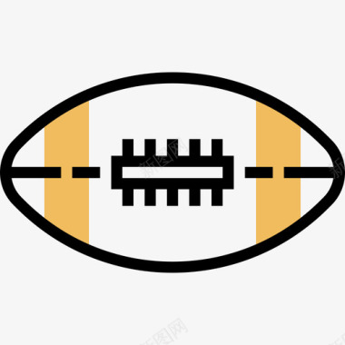 橄榄球美式足球4黄影图标图标