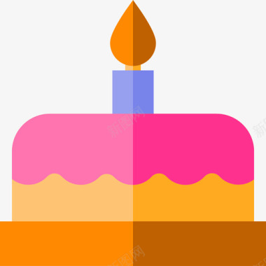 生日蛋糕生日15扁平图标图标