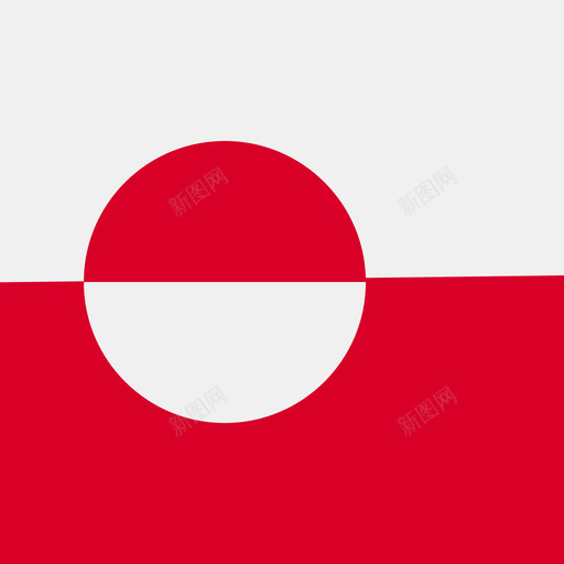 格陵兰岛方形的国家简单的旗帜图标svg_新图网 https://ixintu.com 方形的国家简单的旗帜 格陵兰岛