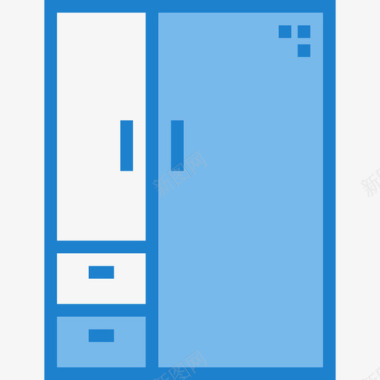 衣柜家用设备5蓝色图标图标