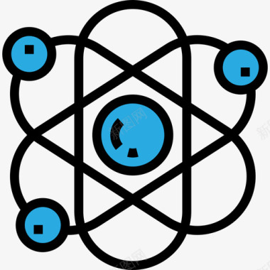 原子教育131线性颜色图标图标