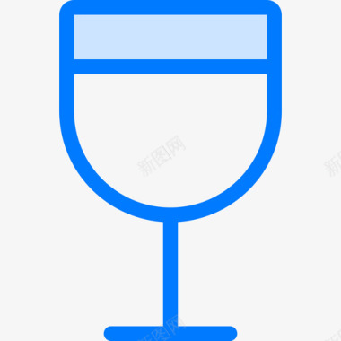 8杯蓝色饮料图标图标