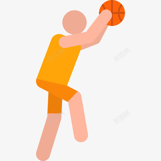篮球运动员篮球人体象形图颜色图标svg_新图网 https://ixintu.com 篮球人体象形图 篮球运动员 颜色