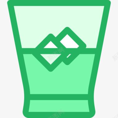 白兰地24号酒吧直线绿图标图标
