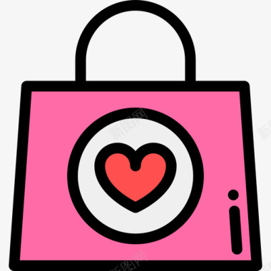 购物袋慈善16线性颜色图标图标