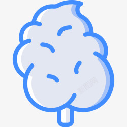 棉花棉花糖主题公园蓝色图标高清图片