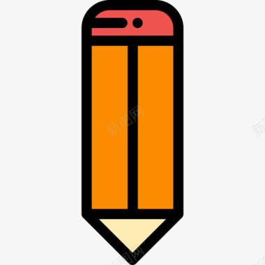 铅笔创作过程30线颜色图标图标