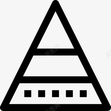 金字塔图表2线性图标图标