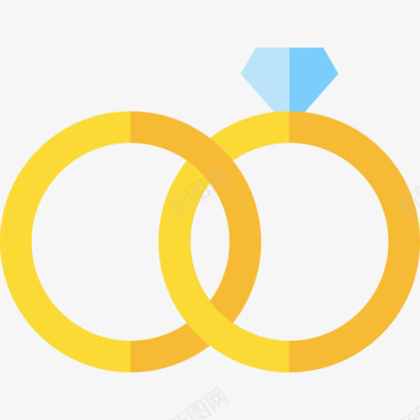 结婚戒指活动平面图标图标