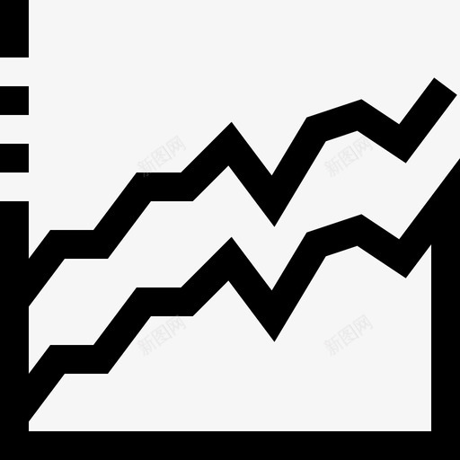 折线图统计图和图表线性图图标svg_新图网 https://ixintu.com 折线图 线性图 统计图和图表