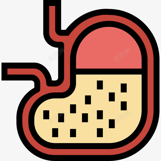 胃医用99线性颜色图标svg_新图网 https://ixintu.com 医用99 线性颜色 胃