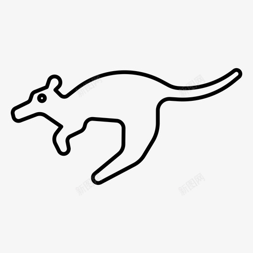 袋鼠动物澳大利亚图标svg_新图网 https://ixintu.com 动物 小袋鼠 澳大利亚 袋鼠 跳跃