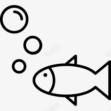 鱼潜水7直线型图标图标