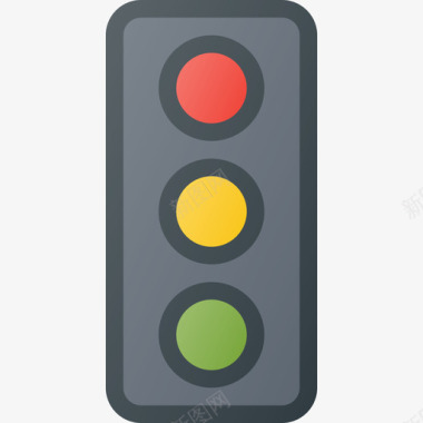 交通灯交通路标线形颜色图标图标