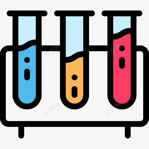 试管科学测试2线性颜色图标svg_新图网 https://ixintu.com 科学测试2 线性颜色 试管