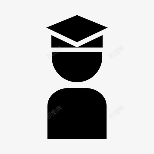 学生学院毕业生图标svg_新图网 https://ixintu.com 学生 学院 帽子 毕业 毕业生 界面和网络图标标志符号 通行证