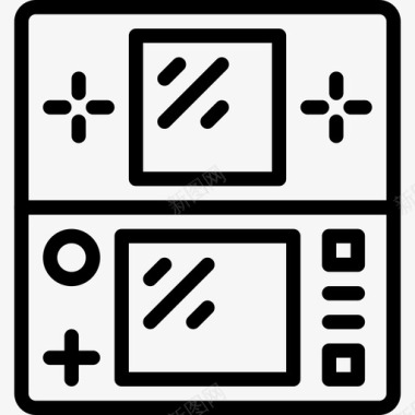 Gameboy设备34线性图标图标