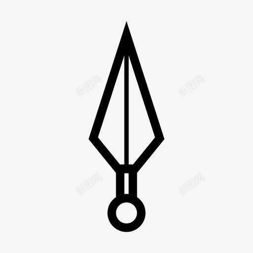 kunai日语忍者图标svg_新图网 https://ixintu.com kunai 尖头 忍者 日语 武器