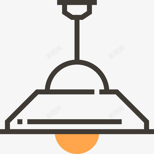 灯复古装饰黄影图标svg_新图网 https://ixintu.com 复古装饰 灯 黄影