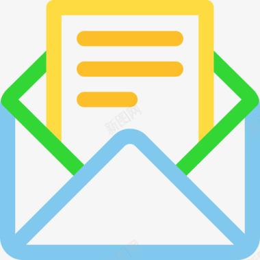 电子邮件反馈和推荐9线性颜色图标图标