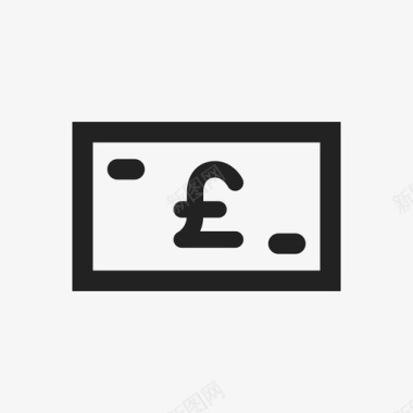 现金英镑电子商务货币图标图标
