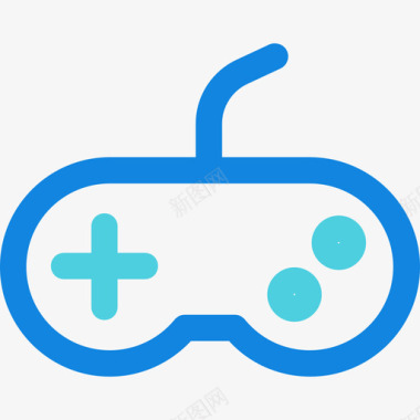 游戏板工具3线蓝色图标图标