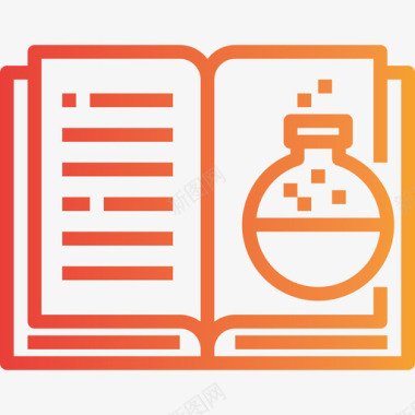 科学书籍35学校梯度图标图标