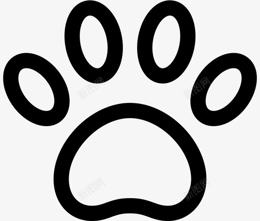 爪印动物脚印图标svg_新图网 https://ixintu.com 休闲 动物 宠物 爪印 脚印 轨道