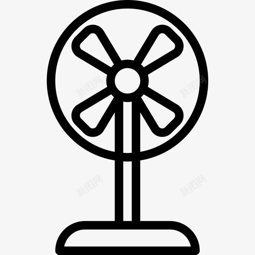 风扇家用电器6线性图标svg_新图网 https://ixintu.com 家用电器6 线性 风扇