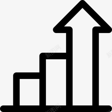 增加成功4线性图标图标