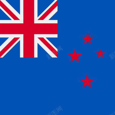 新西兰方形国家简单旗图标图标