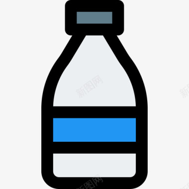奶瓶饮料5线性颜色图标图标