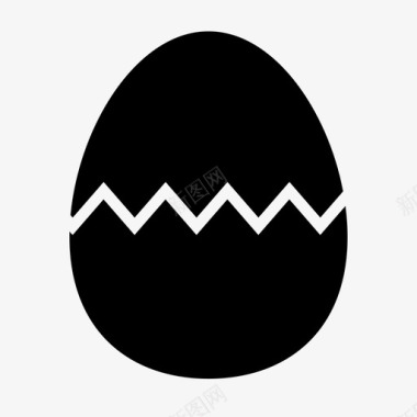 鸡蛋煮熟裂缝图标图标