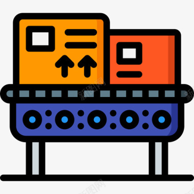 输送机物流16线性颜色图标图标