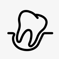 松动松动牙齿牙科牙医图标高清图片