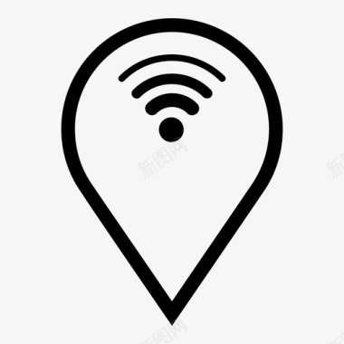 wifi集线器连接地图图标图标