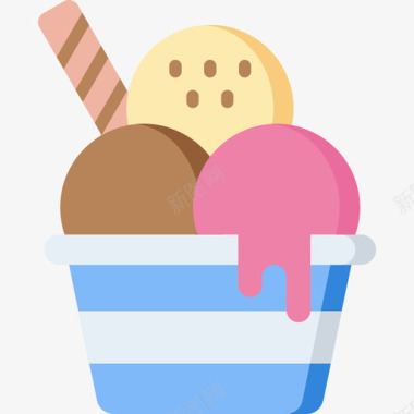 冰淇淋冰淇淋店3公寓图标图标