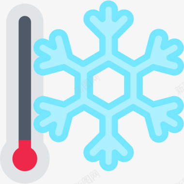 寒冷129号天气平坦图标图标