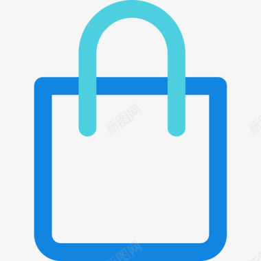 购物袋金融62线性蓝色图标图标