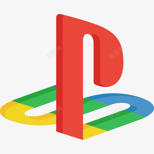 Playstation视频游戏徽标扁平图标svg_新图网 https://ixintu.com Playstation 扁平 视频游戏徽标
