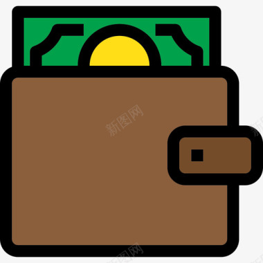 钱包金融5线性颜色图标图标