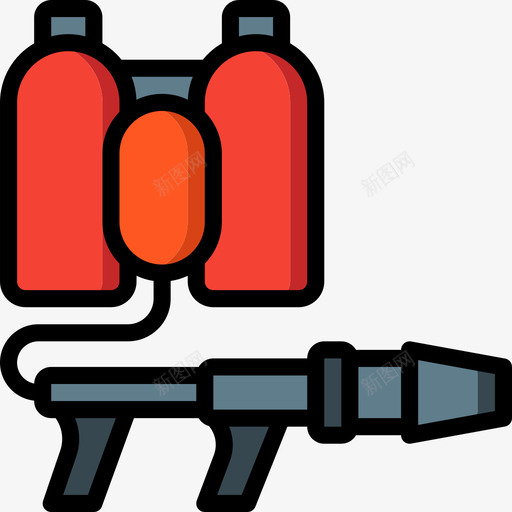火焰喷射器战争2线性颜色图标svg_新图网 https://ixintu.com 战争2 火焰喷射器 线性颜色