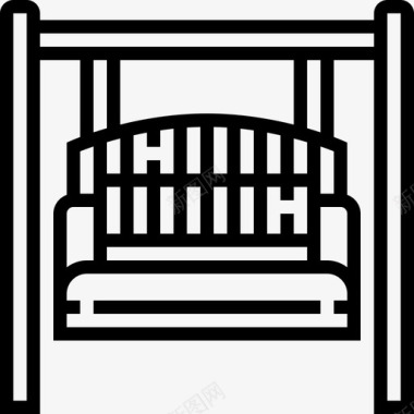 木制椅子家具73直线型图标图标