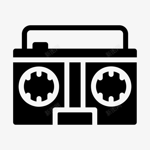 立体声音箱卡带图标svg_新图网 https://ixintu.com 卡带 复古 复古物品 播放器 收音机 立体声 音乐 音箱